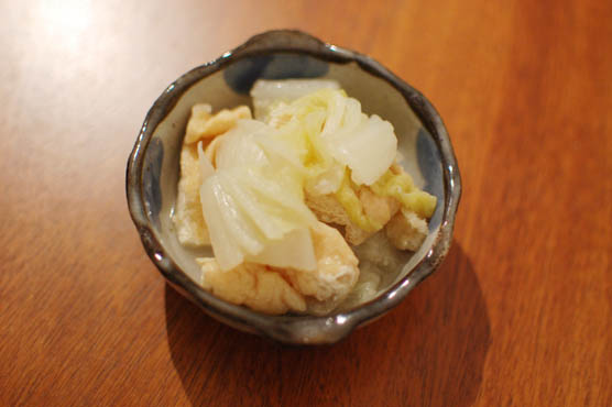 白菜と油揚げの煮物　レシピ　141220d5
