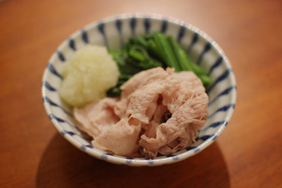 豚肉と菜の花のしゃぶしゃぶ　レシピ　141229d3