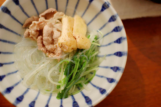 豚肉と水菜のハリハリ鍋　レシピ