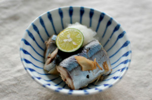 秋刀魚の生姜蒸し