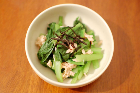 小松菜と塩昆布のサラダ
