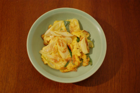 葱の卵炒め　レシピ