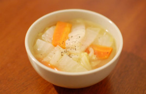 白菜と人参のスープ煮