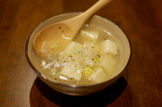 豆腐と葱のスープ