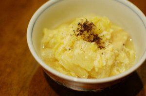 白菜と油揚げの卵とじ