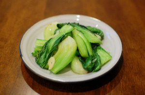 青梗菜の塩炒め