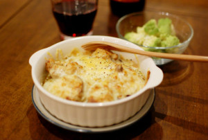 さつまいもと鶏肉のグラタン
