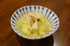 油揚げとキャベツの煮浸し