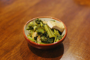 大根葉と油揚げの炒め煮