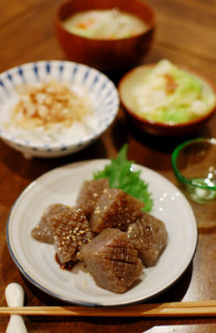 こんにゃくステーキ献立