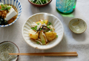 新じゃがと新たまねぎの温サラダ献立