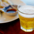 ニラ餃子とビール