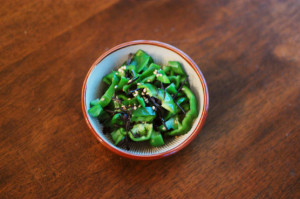 ピーマンの塩昆布和え