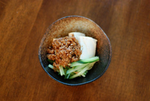 肉味噌きゅうり奴