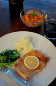 チキンソテー献立