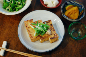 焼き厚揚げ献立