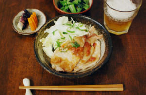 豚の梅照り焼き献立