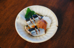 秋刀魚の梅昆布蒸し