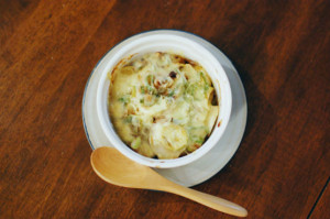 里芋の味噌グラタン