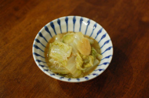 白菜のしょうが味噌煮込み
