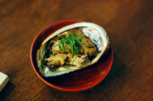 鮑の肝醤油和え