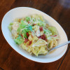 コンビーフと春キャベツのパスタ