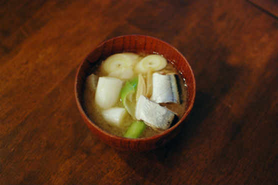 秋刀魚のしょうが味噌汁