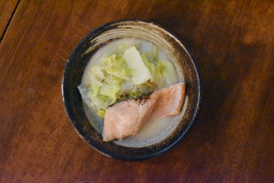 秋鮭と白菜の酒粕煮
